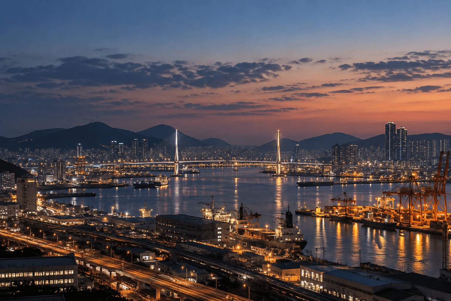 부산 북항의 풍경